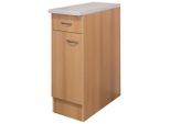 FlexWell , Buchefarben , Holzwerkstoff , 1 Fächer , 1 Schublade(n) Schubladen , einzeln stellbar , 30x85x57 cm , Made in Germany , individuell planbar , Küche, Küchenblöcke, Küchenschränke, Küchenunterschränke