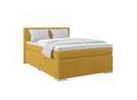 Möbelix , Goldfarben , Metall, Textil , H3 , 140x200 cm , Matratze, gepolstertes Kopfteil , Schlafzimmer, Betten, Holzbetten, Holzbetten