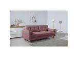 Mid.you , Beere , Textil , Birke, Buche , Hartholz , Füllung: Silikon, Schaumstoffflocken,Polyurethan (Pur) , 222x93x99 cm , Made in EU , Rücken echt , Wohnzimmer, Sofas & Couches, Schlafsofas, Schlafsofas