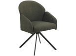 Möbelix , Grün , Metall, Textil , Füllung: Schaumstoff , 56.5x61x84 cm , Oeko-Tex® Standard 100 , Wippfunktion, Sitzfläche 360° drehbar, ergonomische Rückenlehne, gepolsterte Armlehnen , Esszimmer, Esszimmerstühle, Polsterstühle