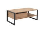 Mid.you , Eichefarben, Anthrazit , Holzwerkstoff , 1 Schublade(n) Schubladen , rechteckig , 55x40x100 cm ,
