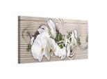 artgeist , Weiß, Beige , Holz, Textil , Kiefer , rechteckig , 120x40x1.2 cm , Keilrahmen , Dekoration, Bilder & Rahmen, Bilder, Blumen Bilder