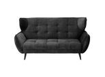 Mid.you , Anthrazit , Textil , 191x105x98 cm , Wohnzimmer, Sofas & Couches, Sofas, 2er Sofas