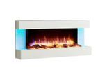 Möbelix , Weiß , Metall, Holzwerkstoff , 100x83x28 cm , Fernbedienung, Flammeneffekt separat schaltbar, Überhitzungsschutz, Thermostat, Dimmer , Kamine, Elektrokamine