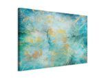 artgeist , Petrol , Holz, Textil , rechteckig , 90x60x1.2 cm , Keilrahmen , Dekoration, Bilder & Rahmen, Bilder, Abstrakte Bilder