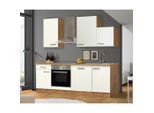 FlexWell , Eichefarben, Magnolie , Holzwerkstoff , 1 Schublade(n) Schubladen , einmalig seitenverkehrt montierbar, nur wie online abgebildet bestellbar , B , 220 cm , Made in Germany , links aufbaubar, rechts aufbaubar ,