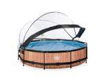 Exit Toys , Braun , Kunststoff , Holzoptik , 76 cm , TÜV-geprüft, CE , Pools & Wasserspaß, Pools, Aufstellpools