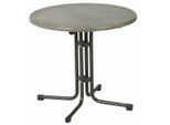 Gardenson , Anthrazit, Grau , Metall, Holzwerkstoff , Marmoroptik , rund , 72 cm , gastro- und objekttauglich, klappbar, platzsparend , Gartenmöbel, Gartentische, Klapptische Garten