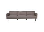 Livetastic , Braun, Schwarz , Textil , Uni , Füllung: Schaumstoff,Schaumstoff , 260x78x80 cm , Wohnzimmer, Sofas & Couches, Sofas, 3er Sofas