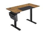 Möbelix , Braun, Schwarz , Metall , Vintage , rechteckig , 60x72-120x140 cm , höhenverstellbar, Kabeldurchlass, Stauraum , Büromöbel, Schreibtische, Gaming-Tische