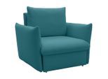 Looks by W.Joop , Petrol , Textil , Uni , Füllung: Schaumstoff , 120x100x97 cm , Made in EU, FSC MIX , Stoffauswahl, Liegefunktion ,