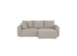 Mid.you , Beige , Textil , Füllung: Schaumstoffflocken,Schaumstoffflocken , Eckteil, L-Form, links montierbar, rechts montierbar , 250x151 cm , Made in EU ,