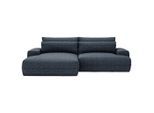 Livetastic , Blau , Textil , Füllung: Schaumstoff,Schaumstoff , Ottomane links, L-Form , 272x156 cm , Made in EU , Liegefunktion ,