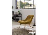 Livetastic , Gelb, Naturfarben , Textil , 76x85.6x85.6 cm , Wohnzimmer, Sessel, Relaxsessel