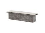 Livetastic , Grau, Weiß , Textil, Holzwerkstoff , furniert , 160x45x40 cm , abwischbar ,