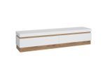 Möbelix , Weiß, Eichefarben , Holzwerkstoff , 201.2x43.5x45 cm ,