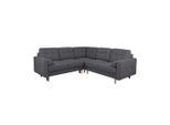 Mid.you , Dunkelgrau , Textil , Birke, Buche , Hartholz , Füllung: Silikon, Schaumstoffflocken,Polyurethan (Pur) , L-Form , 242x242 cm , Made in EU , Rücken echt , Wohnzimmer, Sofas & Couches, Schlafsofas, Ecksofas mit Schlaffunktion