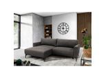 Mid.you , Braun , Textil , Ottomane links, L-Form , 240x163 cm , Made in EU , Liegefunktion ,