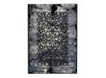 Musterring , Grau, Schwarz, Hellgrau, Dunkelgrau , Textil , Abstraktes , rechteckig , 67x130 cm , Care & Fair, Oeko-Tex® Standard 100 , für Fußbodenheizung geeignet, rutschfest, in verschiedenen Größen erhältlich, für Hausstauballergiker geeignet, lichtunempfindlich, antistatisch, pflegeleicht, strapazierfähig, reißfest , Teppiche & Böden, Teppiche, Webteppiche