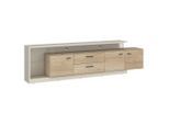 Möbelix , Eichefarben, Kaschmir , Holzwerkstoff , 4 Fächer , 2 Schublade(n) Schubladen , 236.4x65.5x40 cm , Wohnzimmer, TV-Möbel, TV- & Lowboards
