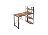 Möbelix , Braun, Schwarz , Metall, Holzwerkstoff , Vintage , rechteckig , 60x120x120 cm , seitenverkehrt montierbar , Büromöbel, Schreibtische, Schreibtische