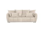 Mid.you , Beige , Textil , Füllung: Schaumstoff , 250x70x118 cm , Liegefunktion, Schlafen auf Sitzhöhe, Rücken echt , Wohnzimmer, Sofas & Couches, Schlafsofas, Schlafsofas
