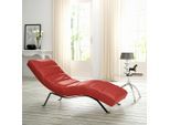 Livetastic , Rot , Leder , Echtleder , Rindleder , 65x65-95x171 cm , Made in EU , Fußauswahl, Lederauswahl, Relaxfunktion, Rücken echt , Wohnzimmer, Sofas & Couches, Relaxliegen & Récamièren, Relaxliegen