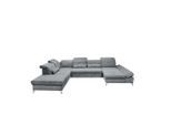 Mid.you , Anthrazit , Textil, Holzwerkstoff , U-Form , 350x245 cm , Made in EU ,