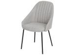 Möbelix , Grau , Metall, Textil , Uni , 55x87x59 cm , Esszimmer, Esszimmerstühle, Polsterstühle
