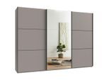 Möbelix , Sahara, Klar , Glas, Holzwerkstoff , 7 Fächer , 300x216x65 cm , BQ - Bündnis für Qualität, Made in Germany, DIN EN ISO 9001 , in verschiedenen Größen erhältlich, in verschiedenen Holzdekoren erhältlich , Schlafzimmer, Kleiderschränke, Schwebetürenschränke