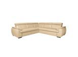 Livetastic , Beige , Leder , Echtleder , Rindleder , 265x265 cm , Made in EU , Lederauswahl, Bettfunktion erhältlich, Rücken echt ,