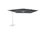 Möbelix , Grau, Weiß , Textil , 250 cm , Grüner Punkt, Europäischer Sicherheitsstandard , 360° drehbar , Gartenmöbel, Sonnenschutz, Sonnenschirme, Ampelschirme