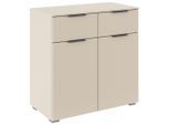 Möbelix , Champagner , Holzwerkstoff , 1 Fächer , 2 Schublade(n) Schubladen , 80x81x42 cm , Blauer Engel, Goldenes M, Made in Germany , Kleinmöbel, Kommoden, Kommoden