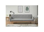 Livetastic , Hellgrau , Textil , Birke , 212x79x85 cm , Wohnzimmer, Sofas & Couches, Schlafsofas, Schlafsofas