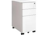 Möbelix , Weiß , Metall , 3 Schublade(n) Schubladen , 30x59.2x46 cm , Beimöbel erhältlich , Büromöbel, Rollcontainer