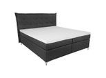 Möbelix , Anthrazit , Textil , H1 , 180x200 cm , Topper durchgehend , Schlafzimmer, Betten, Boxspringbetten