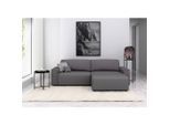 Trendmanufaktur , Dunkelgrau , Textil , Füllung: Polyetherschaumkern , Ottomane rechts, seitenverkehrt montierbar, L-Form , 265x164 cm , Made in Europe , Schlafen auf Sitzhöhe, Rücken echt, Armteil links, Armteil rechts , Wohnzimmer, Sofas & Couches, Wohnlandschaften, Ecksofas