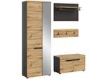 Mid.you , Holzwerkstoff , 160x190x37 cm , FSC MIX , Garderobe, Garderoben-Set