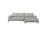 Luca Bessoni , Hellgrau , Textil , Füllung: Schaumstoffflocken , Ottomane rechts, L-Form , 290x175 cm , Made in EU , Liegefunktion, Rücken echt , Wohnzimmer, Sofas & Couches, Wohnlandschaften, Ecksofas