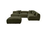 Livetastic , Olivgrün , Textil , L-Form , 315x235 cm , Made in EU , erweiterbar, individuell planbar ,