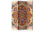 artgeist , Mehrfarbig , Holz, Textil , Kiefer , massiv , Mandala , 135x172x3 cm , Motiv auf Vorder- und Rückseite ,