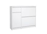Livetastic , Weiß Hochglanz , Holzwerkstoff , 1 Fächer , 1 Schublade(n) Schubladen , 108.9x92.9x31.5 cm , FSC Mix, Made in Denmark , stehend ,