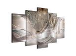 artgeist , Braun, Silberfarben , Textil, Holzwerkstoff , rechteckig , 100x50x1.2 cm , Keilrahmen ,