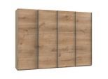 Mid.you , Eichefarben , Holzwerkstoff , 3 Fächer , 300x216.5x65 cm , BQ - Bündnis für Qualität, Made in Germany, DIN EN ISO 9001 , umfangreiches Zubehör erhältlich, in verschiedenen Größen erhältlich, in verschiedenen Holzdekoren erhältlich , Schlafzimmer, Kleiderschränke, Schwebetürenschränke