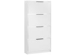 Möbelix , Weiß , Holzwerkstoff , 79x162.3x25 cm , Garderobe, Schuhaufbewahrung, Schuhkipper