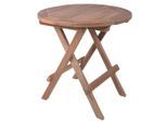 Gardenson , Braun , Holz , Teakholz , Hartholz , achteckig , 50x50x50 cm , gastro- und objekttauglich, klappbar, wetterfest, UV-beständig, einfacher Aufbau , Gartenmöbel, Gartentische, Loungetische & Beistelltische Outdoor