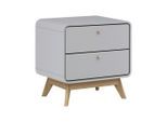 Mid.you , Grau , Holz, Metall, Holzwerkstoff , 2 Schublade(n) Schubladen , 51x53x39 cm , Stauraum, gastro- und objekttauglich , Schlafzimmer, Nachtkästchen
