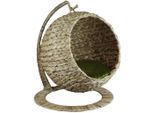 Möbelix , Naturfarben, Olivgrün , Naturmaterialien , Uni , Füllung: Vlies , bauchig , 43x47x40 cm , Bezug abnehmbar und waschbar, dekorativ, einfache Montage , Tierbedarf, Sonstiger Tierbedarf