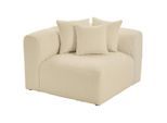 Livetastic , Beige , Textil , 115x70x115 cm , Made in EU , erweiterbar, Rücken echt, individuell planbar ,