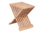 Gardenson , Teakfarben , Holz , Teakholz , rechteckig , 45x33x41 cm , klappbar , Gartenmöbel, Gartentische, Loungetische & Beistelltische Outdoor